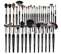 Bueart Design Lot de 36 pinceaux de maquillage en poils de chèvre naturels de qualité professionnelle avec super support, pinceau de précision et de luxe pour les amateurs de beauté et les