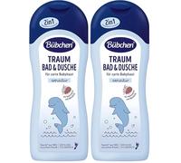 Bübchen Traum Bain et douche 500 ml - Additif de bain doux 2 en 1 et douche crème douce, mousse de bain nourrissante pour nettoyer en douceur la peau délicate de bébé, sans silicone (Lot de 2)