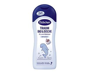 Bübchen Traum Bain et douche 500 ml - Additif de bain doux 2 en 1 et douche crème douce, mousse de bain nourrissante pour nettoyer en douceur la peau délicate de bébé, sans silicone