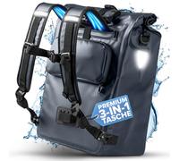 Büchel 3in1 Sacoche de vélo pour Porte-Bagages, utilisable comme Sac à Dos, Sac à bandoulière ou Sacoche de Porte-Bagages | Sacoche de vélo imperméable et réfléchissante | capacité de 22 L