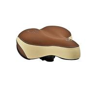 Büchel 60784 Big Cappuccino avec Gel, avec gond, Bicolore Selle Couverture Rouge et réflecteur, 95201 Selle, Marron/Beige, One Size