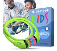 Büchel Antivol vélo enfants I Coloré et sans clé I Antivol à combinaison vélo, accessoires vélo enfants, antivol vélo enfants accessoires vélo enfants