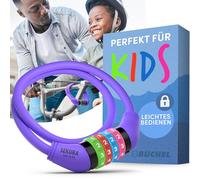 Büchel Antivol vélo enfants I Coloré et sans clé I Antivol à combinaison vélo, accessoires vélo enfants, antivol vélo enfants accessoires vélo enfants