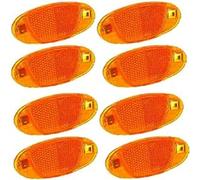 BÜCHEL Lot de 8 réflecteurs de vélo cassés homologués StVZO - Réflecteurs de vélo, Yeux de Chat - Réflecteurs de vélo, réflecteurs pour vélo