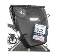 Büchel Sacoche de vélo pour Porte-Bagages I 14L - 100% étanche I avec poignée et bandoulière I Sacoche de vélo pour Porte-Bagages, Sacoche de Porte-Bagages, sacoches de vélo arrière