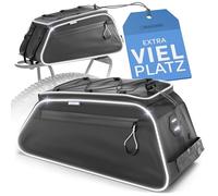 Büchel Sacoche de vélo pour Porte-Bagages - Sacoche de vélo étanche et réfléchissante avec Housse de Protection Contre la Pluie - Sacoche compacte avec Espace de Rangement Bien pensé pour vélos