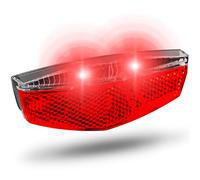 Büchel Tivoli Feu arrière de Porte-Bagages, LED, avec Fonction de feu de stationnement, Dynamo, à Commande Dynamique, homologué StVZO Noir