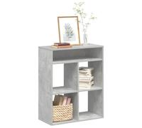 Bücherregal Modern Grau Betonlook 66x31x80 cm aus Holzwerkstoff, Stabiles Bücherregal mit Wandhalterung für Wohnzimmer und Homeoffice, Vielseitige Aufbewahrung für Bücher, Deko und Pflanzen