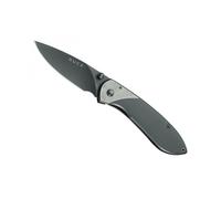 Bück 7327 Couteau Nobleman, Lame Acier 440 Revêtement Titanium, Manche 9 Cm Acier Brossé/Titanium,