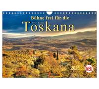 Bühne frei für die Toskana (Wandkalender 2026 DIN A4 quer), CALVENDO Monatskalender: Malerische, sanfte Hügellandschaft mit Weinbaugebieten, ... Region mit mediterranem Klima - die Toskana.