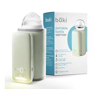 Büki Chauffe-biberon portable pour lait maternel ou préparation pour bébé - Chauffe-biberon réglable avec affichage de la température à piles, lampe de poche et design anti-fuite - Batterie
