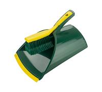 Bümag Lot de 2 pelles à poussière en Plastique et Brosse à Main Vert/Jaune