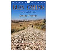 Buen Camino - Mon chemin de Saint-Jacques-de-Compostelle - Camino Francés, Version française (Calendrier mural 2026 DIN A4 portrait), Calendrier CALVENDO mensuel