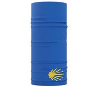 Buen Camino tour de cou multifonctionnel - bleu, écharpe tubulaire ultralégère pour le chemin de Saint-Jacques, bandana avec effet rafraîchissant, séchage rapide, sans coutures, respirant