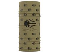 Buen Camino tour de cou multifonctionnel - olive/noir, écharpe tubulaire ultralégère pour le chemin de Saint-Jacques, bandana avec effet rafraîchissant, séchage rapide, sans coutures, respirant