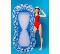 Buen Don Bouee Piscine Adulte avec Tête à Flotteu Adultes Enfants Plage Extérieur Lounger (Bleu