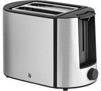 Bueno Pro Grille-Pain 2 Tranches,Grille-Pain Double Fente En Acier Inoxydable Avec Grille Réchauffe-Viennoiseries,2 Tranches,6 Niveaux De Brunissement,870 W,Acier Inoxydable Mat