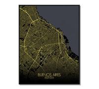 Buenos aires carte ville city map nuit