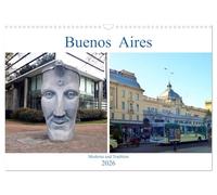 Buenos Aires - modernité et tradition, Version française (Calendrier mural 2026 DIN A3 portrait), Calendrier CALVENDO mensuel