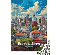 Buenos Aires Paysage Urbain Puzzle 1000 Pièces Papier Puzzle pour Adultes Décor Maison Jeu de Puzzle 1000 Pièces 70x50cm/1000pcs