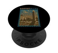 Buenos Aires, Pixel Art LOFI, Argentine 8 Bits PopSockets PopGrip Adhésif