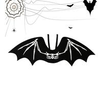 Buerfu Ailes de chauve-souris pour enfants, fournitures de fête d'Halloween non tissées - Sangle élastique noire, tenue de déguisement, pour Pâques, Noël, anniversaire, séance photo, acteurs, adultes