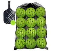 Buerfu Balles d'Entraînement de Baseball | Lot de Pratique avec Équipement - Balles d'exercice Creuses avec Sac Filet À Cordon,pour Intérieur Extérieur Jardin Maison École Parc Plage