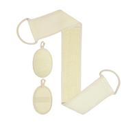 Buerfu Éponge Naturelle Luffa | Éponge De Bain Naturelle,Réutilisable Texturé Lavable Extra Doux pour Spa Douche Dos Vaisselle Nettoyage Cuisine