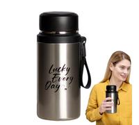 Buerfu Gourde Isotherme | 800ml En Acier Inoxydable Mug de Voyage avec Infuseur à Thé - Isolation Sous Vide pour Utilisation en Voiture, Maison, Randonnée, Sport et Activités Physiques