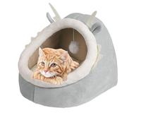 Buerfu Lit Grotte pour Chat, Maison de lit pour Chat - Lit pour Chien en Peluche Douce Grotte Chaude - Lits pour Chatons, nid de Couchage, cachette Confortable pour Chat, Retraite Couverte pour Chats