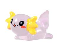 Buerfu Miniatures Axolotl - Les Petites Figurines Axolotl en résine de Dessin animé Brillent dans Le Noir,Petits Accessoires d'aquarium, décorations d'aquarium Lumineuses pour la Maison, Le Bureau,