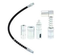 Buerfu Pistolet À Graisse Kit d'Accessoire de Lubrification, Adaptateurs de Raccord et Tuyau pour Graisse, Accessoires en Acier au Carbone à Montage de Précision pour Entretien Automobile et