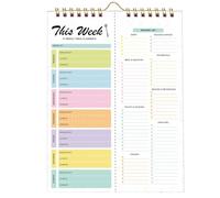 Buerfu Planificateur De Repas Pour Réfrigérateur, 52 Feuilles Carnet de Suivi Hebdomadaire, Liste De Courses Préparation De Repas, Pour Cuisine Réfrigérateur Maison Famille Femmes Hommes Alimentation