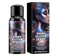 Buerfu Spray à paillettes pour le corps, Spray à paillettes,Spray pailleté pour cheveux Spray pour le corps pailleté pour le visage - Shimmer multifonctionnel pour cheveux et corps, danses, mariages,