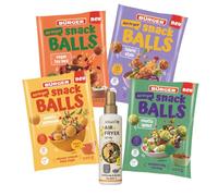 Bürger x Huile d'Alba - Airfryer Snack Balls Mélange préféré « Crunch Crew » + spray pour friteuse à huile d'alba