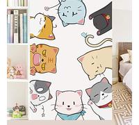 BuerHomie Stickers Muraux Enfant, Autocollant Mural les Chats Chatons, Déco Murale pour les chambres de bébé Garçon Fille