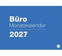 Büro Monatsplaner 2027: Praktischer Wandplaner mit großer Monatsübersicht. Wandkalender DIN A4. Büro-Kalender mit Notizfeld und Schulferien.