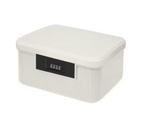 BUERPINKING Boîte à médicaments verrouillable à 2 étages en ABS - Boîte à médicaments multifonction - Boîte à pharmacie - Boîte de rangement (blanc, 16 l)
