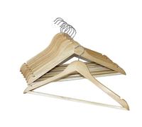 Bürstenmann 1622 Cintre de forme en hêtre, incisions pour jupes, 45 cm, naturel (lot de 8)