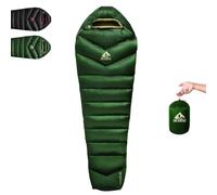 BUERTS Sac de Couchage en Duvet, 620FP, Petit encombrement, Sac de Couchage Ultra léger pour 3 Saisons, adapté pour Les randonnées et Le Camping des Adultes et des Adolescents, Seulement (16°C, Green)