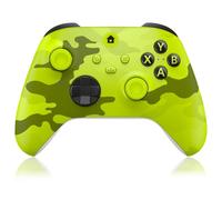 BUERTT Manette Xbox One sans fil pour Xbox One, Xbox Series X/S, manette sans fil avec prise audio de 3,5 mm, avec adaptateur sans fil 2,4 GHz, jaune camouflage