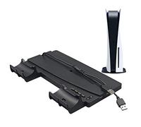 BUERTT Support vertical avec chargement pour console PS5 édition numérique et UHD, plus 4 adaptateurs USB-C, 2 concentrateurs USB pour Sony PlayStation 5 DE et UHD Edition