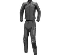Büse Assen, ensemble en cuir 2 pièces pour femme 34 Noir/Gris Noir/Gris