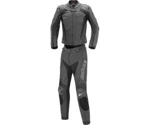 Büse Assen, ensemble en cuir 2 pièces pour femme 36 Noir/Gris Noir/Gris