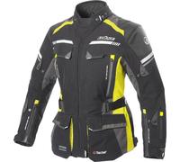 Büse Highland 2 Veste textile de moto pour dames, noir/gris/jaune, Taille 46