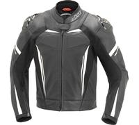 Büse Imola Veste en cuir de moto, Noir/Blanc, Taille Short 26