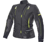 Büse Jana Veste textile de moto pour dames, noir-gris-jaune, taille 44 pour femmes