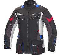 Büse Lago Pro Veste textile de moto de dames, Gris clair/bleu/rouge, Taille 38