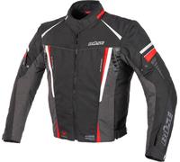 Büse Miles Blouson textile de moto imperméable, noir-rouge, taille L pour homme