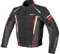 Büse Miles Blouson textile de moto imperméable, noir-rouge, taille XL pour homme